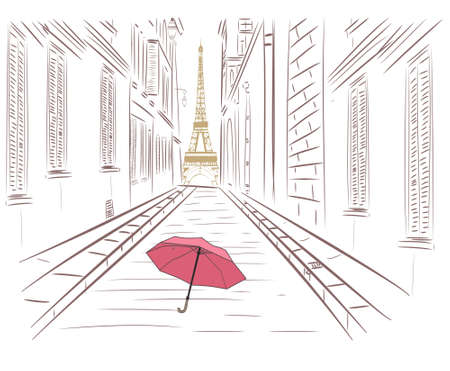 Paraguas De Color Rosa En El Suelo En Una Calle Fotos, Imágenes Y Fotografía De Archivo De Derecho. Image 82328299.