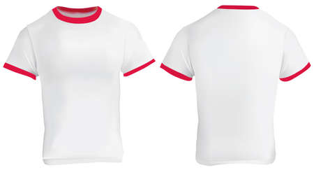 camiseta blanca y roja