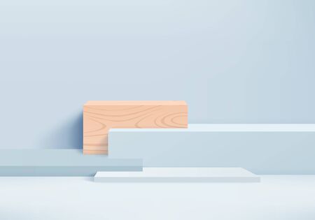 Download Podium In Abstract Blue Composition 3d Render 3d Illustration Stock Photo Picture And Royalty Free Image Image 145111994