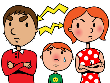 カップルの男と女が喧嘩します のイラスト素材 ベクタ Image