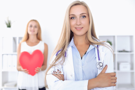 Doctor heart and patient in hospital