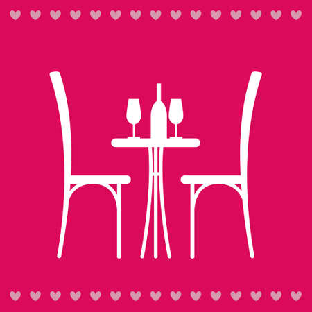 Wein Und Kerzen Auf Dem Tisch Und Stuhl Silhouette Wein Und Kerzen Auf Dem Tisch Und Stuhl Silhouette