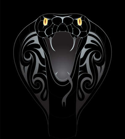 黒の背景に銀の蛇タトゥー形 のイラスト素材 ベクタ Image 黒の背景に銀の蛇タトゥー形 のイラスト素材 ベクタ Image