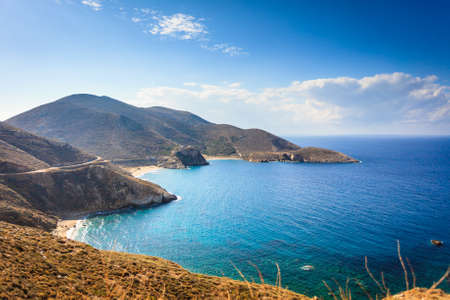 Southern greece mani peninsula. sea landscape rocky coastline, peloponnese. Stock Photo