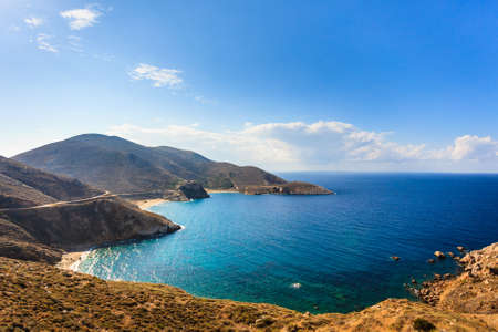 Southern greece mani peninsula. sea landscape rocky coastline, peloponnese.