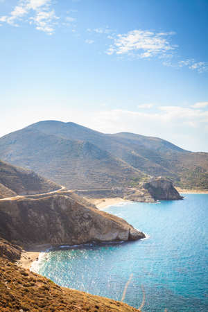 Southern greece mani peninsula. sea landscape rocky coastline, peloponnese. Stock Photo