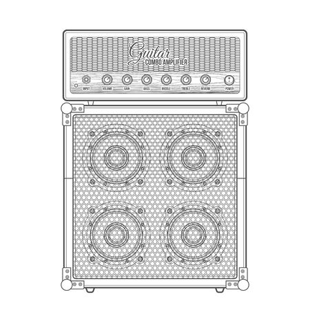 白い背景の上のエレク トリック ギター アンプ ベクトル図 のイラスト素材 ベクタ Image 白い背景の上のエレク トリック ギター アンプ ベクトル図 のイラスト素材 ベクタ Image