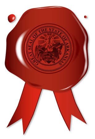 a wax seal with a the state seal of arkansas royalty free cliparts