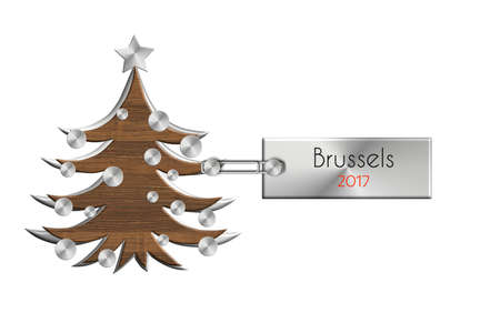 Gadgets christmas in steel and wood labeled brussels 2017