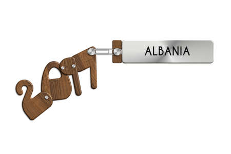 Gadgets 2017 steel and wood with albania label