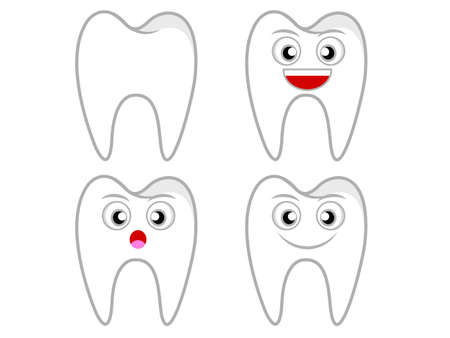 歯キャラクターのイラスト素材 ベクタ Image