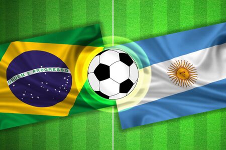 緑のサッカー サッカー ストライプとブラジル アルゼンチンの国旗とフィールドし ボールします の写真素材 画像素材 Image 緑のサッカー サッカー ストライプとブラジル アルゼンチンの国旗とフィールドし ボールします の写真素材 画像素材 Image