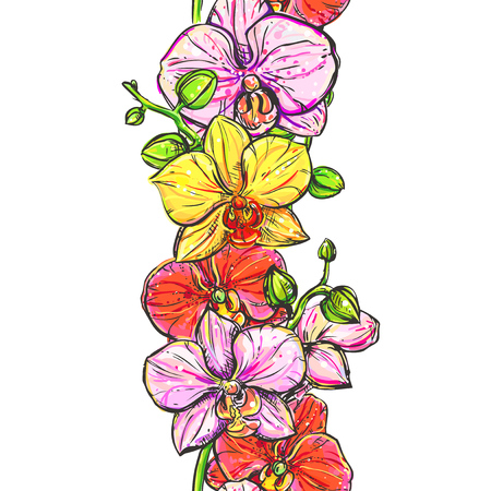 ブルーベリー イチゴ チェリー ラズベリー 葉 花のシームレス花柄青の背景に描かれたイラストを手します スケッチのイラスト素材 ベクタ Image 80077693