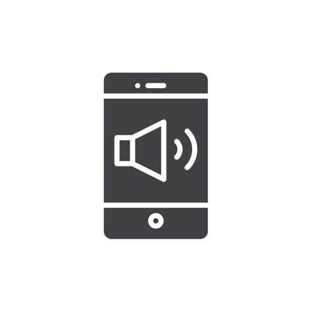 ボリュームミュートスマートフォンのアイコンベクトル 塗りつぶされたフラットサイン 白に孤立してソリッドピクトグラム シンボル ロゴイラスト のイラスト素材 ベクタ Image 8008