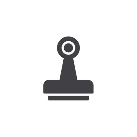 office stamp vector icon filled flat sign for mobile concept and