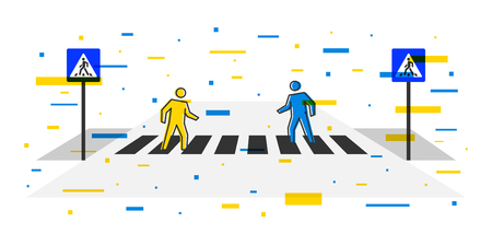 横断歩道や信号機のフラット ベクトル図道路空街 のイラスト素材 ベクタ Image 横断歩道や信号機のフラット ベクトル図道路空街 のイラスト素材 ベクタ Image