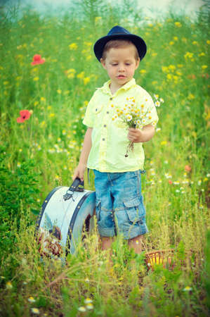 Walk on a meadow Фото со стока