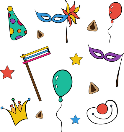 手描き落書きプリムのユダヤ教の祝日の設定要素 カーニバルの仮面 風船 星 帽子と白い背景の分離従来の Hamantaschen クッキー ヘブライ語で幸せのプリム ベクトル イラスト良いタイムスリップトゥゴア繊維 サイト バナー パンフレット Greetin のイラスト素材 手描き落書きプリムのユダヤ教の祝日の設定要素 カーニバルの仮面 風船 星 帽子と白い背景の分離従来の Hamantaschen クッキー ヘブライ語で幸せのプリム ベクトル イラスト良いタイムスリップトゥゴア繊維 サイト バナー パンフレット Greetin のイラスト素材