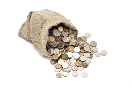 Bag of gold coins: Bag with coins Kho ảnh