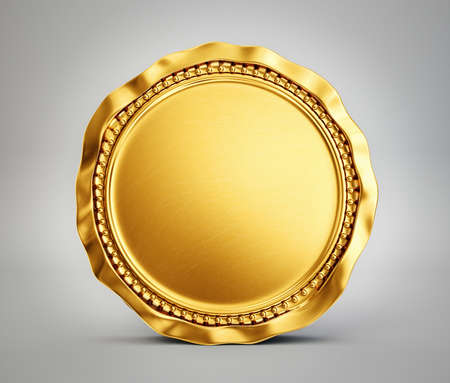 Gold coin: đồng tiền vàng bị cô lập trên một nền màu xám