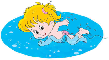 Girl swimming