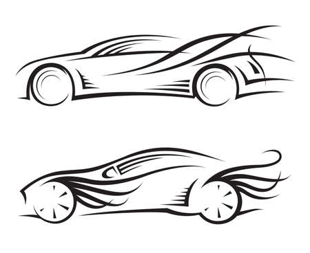 車の白黒イラストのイラスト素材 ベクタ Image 車の白黒イラストのイラスト素材 ベクタ Image