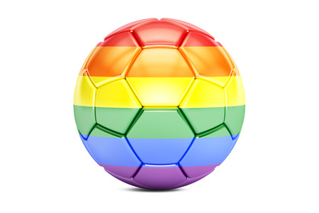 サッカー ボールの虹色の旗 3 D のレンダリング の写真素材 画像素材 Image サッカー ボールの虹色の旗 3 D のレンダリング の写真素材 画像素材 Image