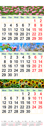 春 4 月の 3ヶ月間の壁掛けカレンダー 5 月と 17 年 6 月自然の写真と の写真素材 画像素材 Image 春 4 月の 3ヶ月間の壁掛けカレンダー 5 月と 17 年 6 月自然の写真と の写真素材 画像素材 Image