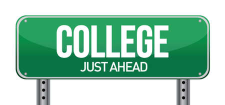 Image result for college just ahead sign