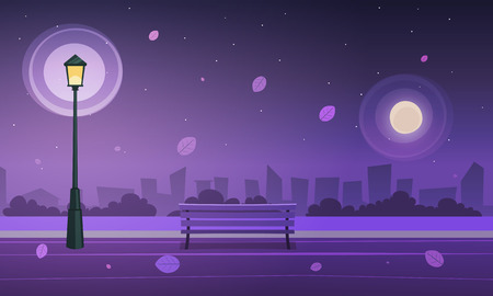 Moonlight lanterns: Đêm trong công viên thành phố Hình minh hoạ