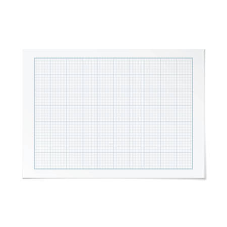 vector landscape orientation engineering graph paper with 10