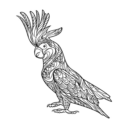 Cockatoo Parrot Bird Coloring Book For Adults Vector Illustration. Royalty Free Cliparts, Vectors, And Stock Illustration. Image 54454873. Cockatoo Parrot Bird Coloring Book For Adults Vector Illustration. Royalty Free Cliparts, Vectors, And Stock Illustration. Image 54454873.