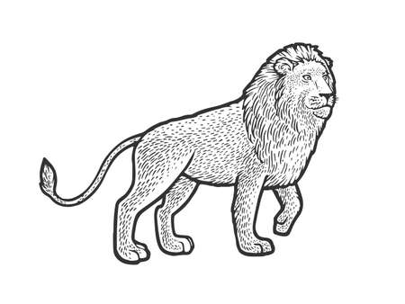 腕または紋章の紋章から後ろ足で横行して立つライオンのイラスト 腕または紋章の紋章から後ろ足で横行して立つライオンのイラスト