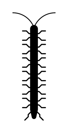 かわいいムカデ漫画のイラスト素材 ベクタ Image