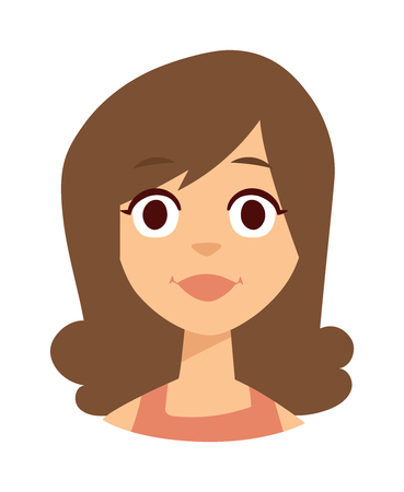 若い幸せな女笑顔や学生の幸せな女の子 笑顔の女性のベクトル図と笑みを浮かべて女性大人の美しさの人 健康的な笑顔 の女性キャラクターとフラット女性肯定的な喜びを笑顔します のイラスト素材 ベクタ Image