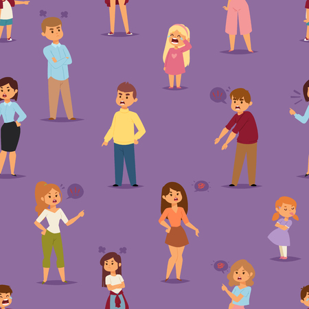 カップルの男と女が喧嘩します のイラスト素材 ベクタ Image
