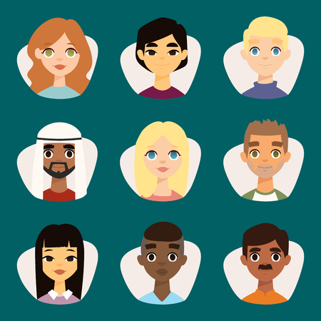 顔の特徴の異なる国籍を持つ多様なラウンド アバターの設定 服や髪型の人文字ベクトル イラストです かわいい漫画のスタイルの男性と女性に直面しています の イラスト素材 ベクタ Image 顔の特徴の異なる国籍を持つ多様なラウンド アバターの設定 服や髪型の人文字ベクトル イラストです かわいい漫画のスタイルの男性と女性に直面しています の イラスト素材 ベクタ Image