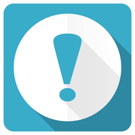 Point D Exclamation Bleu Icone Plat Panneau D Avertissement Banque D Images Et Photos Libres De Droits Image