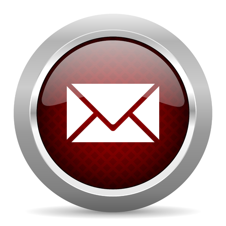 E-mail красный глянцевый значок