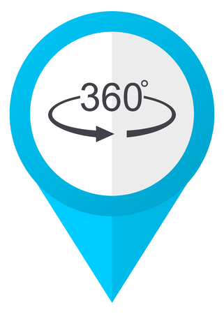 Значок синего указателя Panorama 360