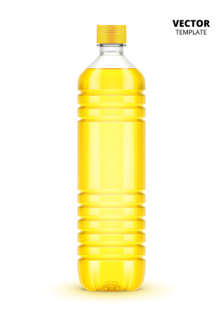 サラダ油ペットボトル モックアップ デザイン プレゼンテーション広告 のイラスト素材 ベクタ Image