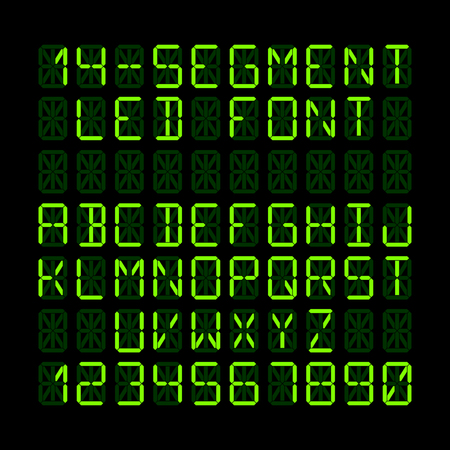 14 セグメント Led 表示文字と数字のイラスト素材 ベクタ Image 14 セグメント Led 表示文字と数字のイラスト素材 ベクタ Image