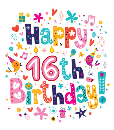 16 お誕生日おめでとうのイラスト素材 ベクタ Image