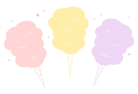 カラフルなかわいい甘い綿菓子セット ベクトル イラストを漫画します のイラスト素材 ベクタ Image カラフルなかわいい甘い綿菓子セット ベクトル イラストを漫画します のイラスト素材 ベクタ Image