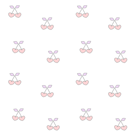 かわいい素敵なパステル ピンク リンゴ シームレスなベクトル パターン背景イラストのイラスト素材 ベクタ Image