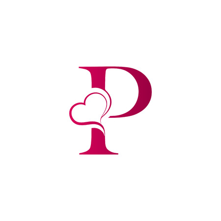 P Letter Logo With Heart Icon Valentines Day Concept Royalty Free Cliparts Vectors And Stock Illustration Image 98300990