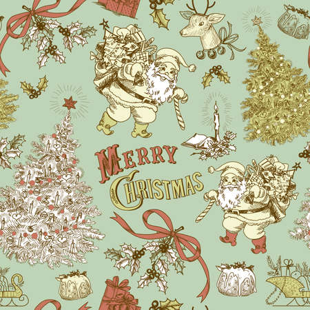 vintage christmas seamless pattern royalty free cliparts vectors vintage christmas pattern