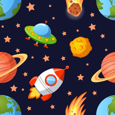星の惑星と宇宙の落書き手書きを描くのイラスト素材 ベクタ Image