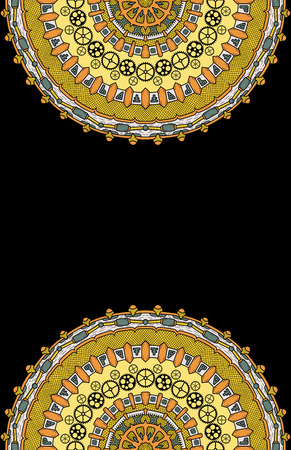 スチーム パンクなデザイン要素を持つバナーします スチーム メカニック要素 スチーム パンクな飾り背景 ベクトルの図 のイラスト素材 ベクタ Image