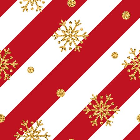 クリスマス ゴールド雪片のシームレスなパターン 赤と白の線の背景に金色のキラキラ雪の結晶 冬の雪のデザイン壁紙 シンボルの休日 新しい年のお祝いイラスト の写真素材 画像素材 Image クリスマス ゴールド雪片のシームレスなパターン 赤と白の線の背景に金色のキラキラ雪の結晶 冬の雪のデザイン壁紙 シンボルの休日 新しい年のお祝いイラスト の写真素材 画像素材 Image